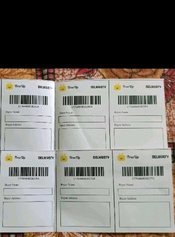 FreeUp Delhivery Shipping Labels