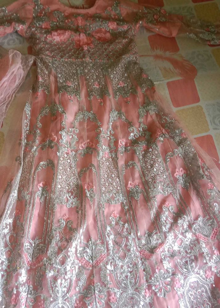 Elegant Pink Embroidered Lehenga Choli