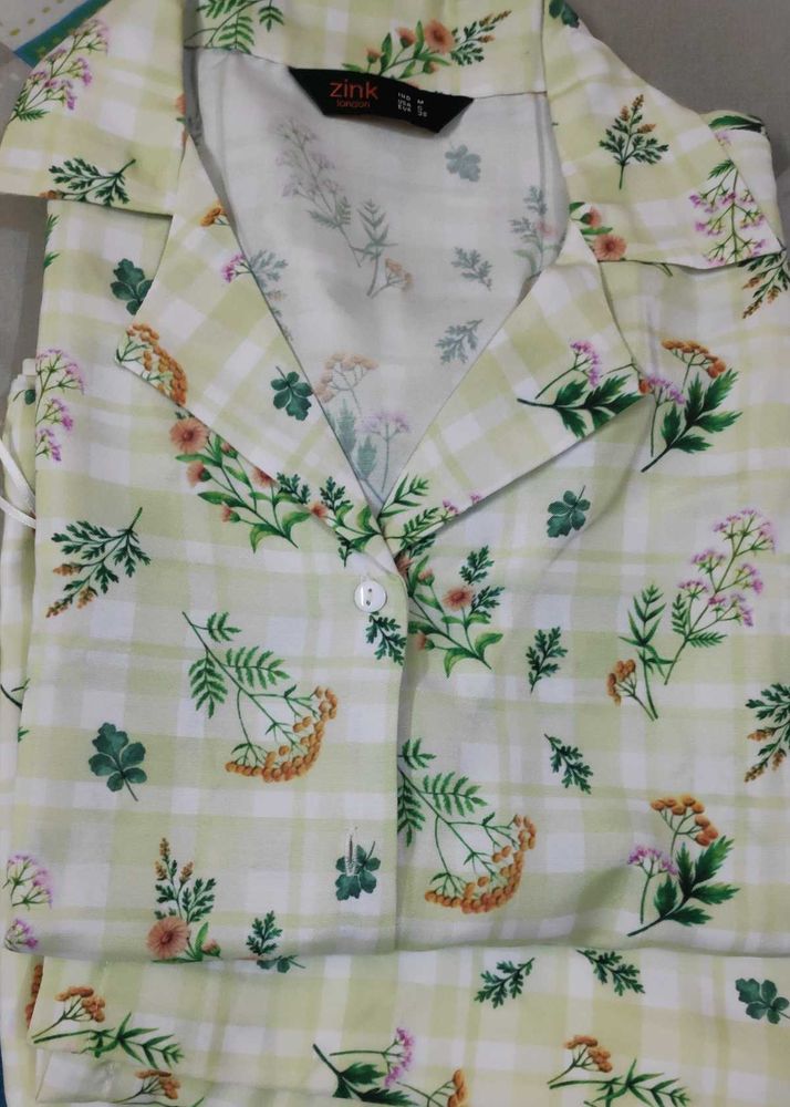 Checked Floral Co Ord Set