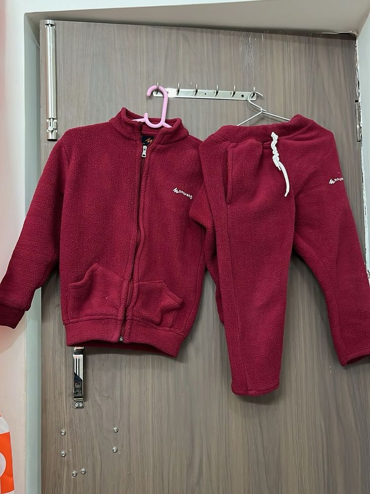 Quechua Kids' Warm Fleece Set for 5-7 yr old