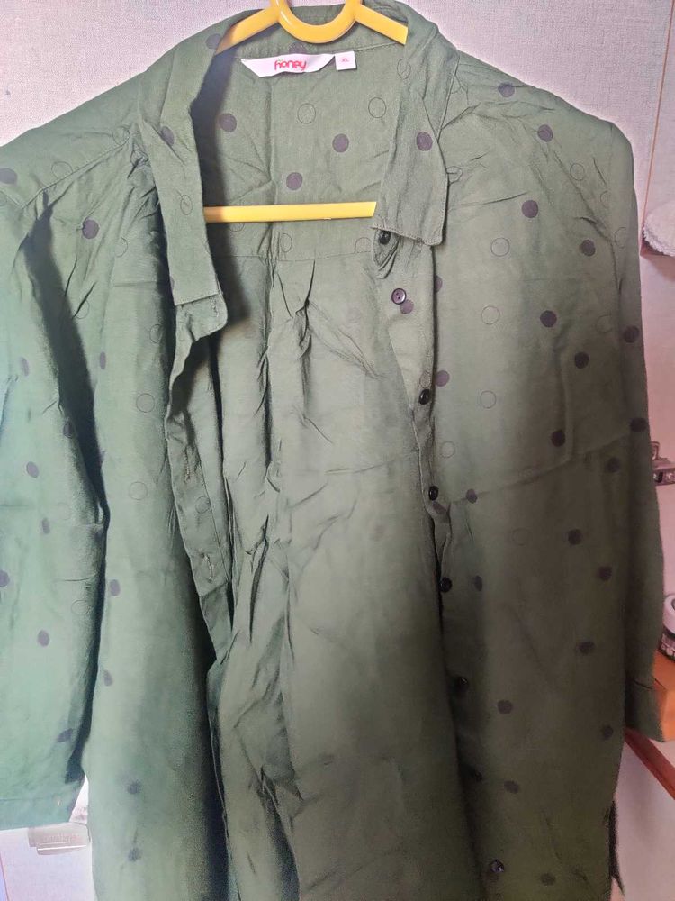 Green Polka Dot Shirt
