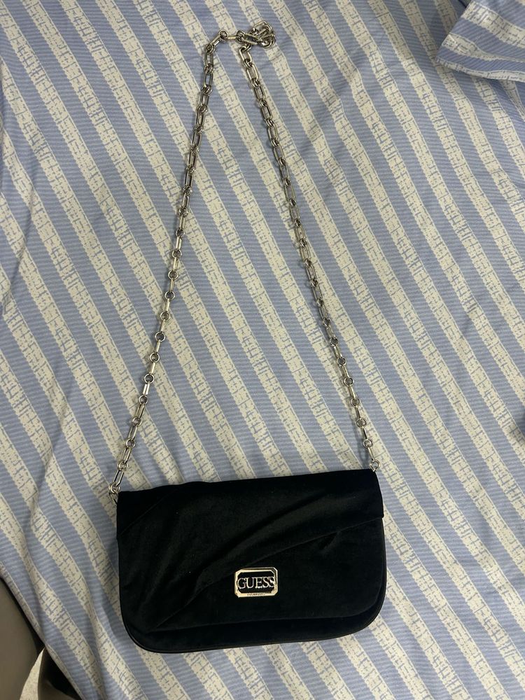 Guess(dupe) Black Velvet Chain Bag