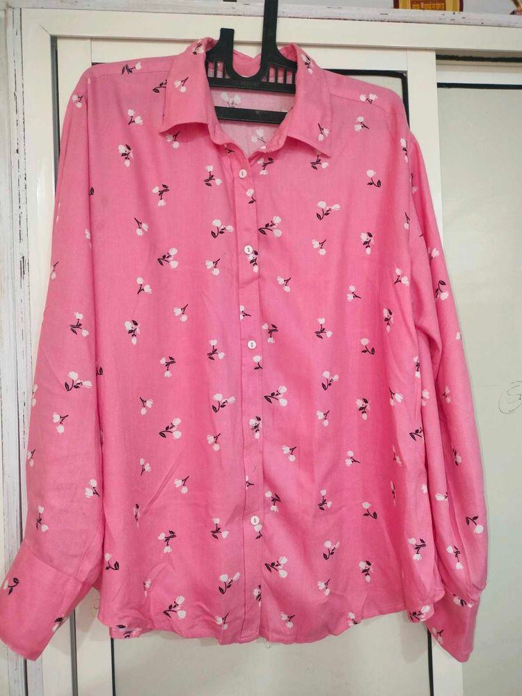 oversized pink Shirt