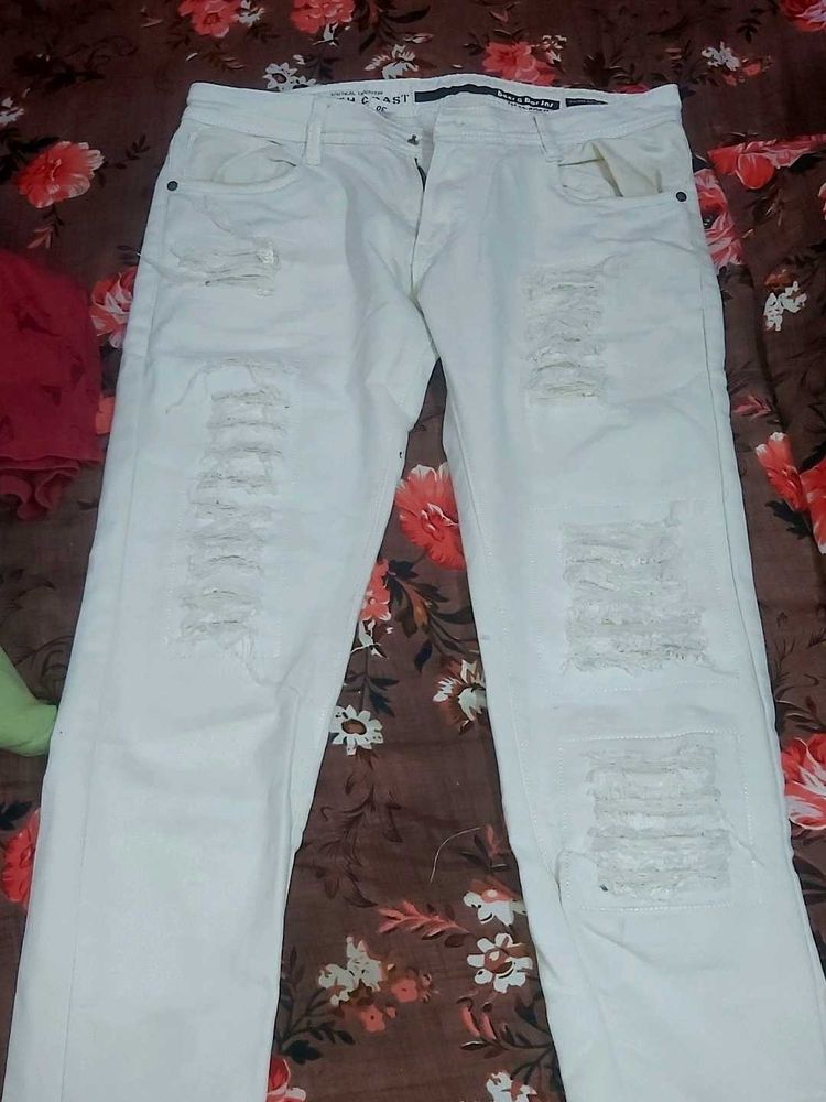 White Ripped Jeans