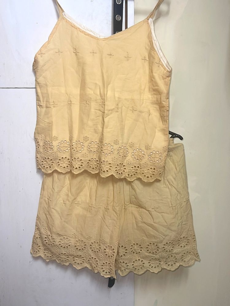 Summer Chikankari Co-ord Set Cotton
