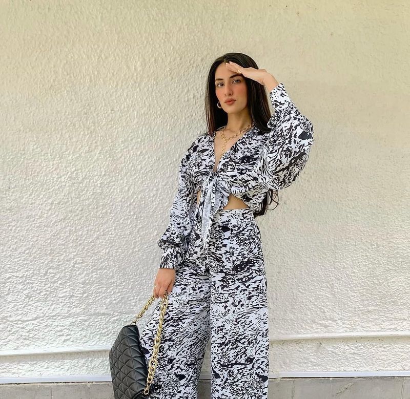 Trendy Black &amp; White Co-ord Set