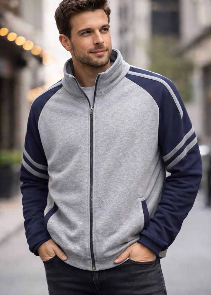 Stylish Gray &amp; Navy Jacket