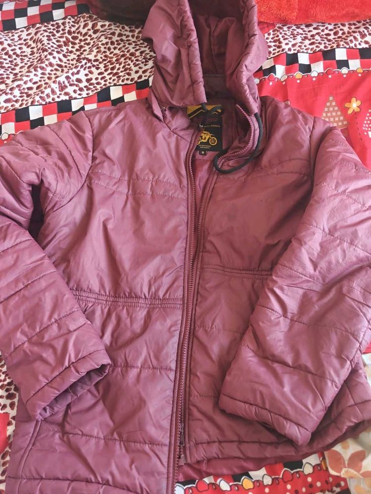 Maroon Hooded Jacket