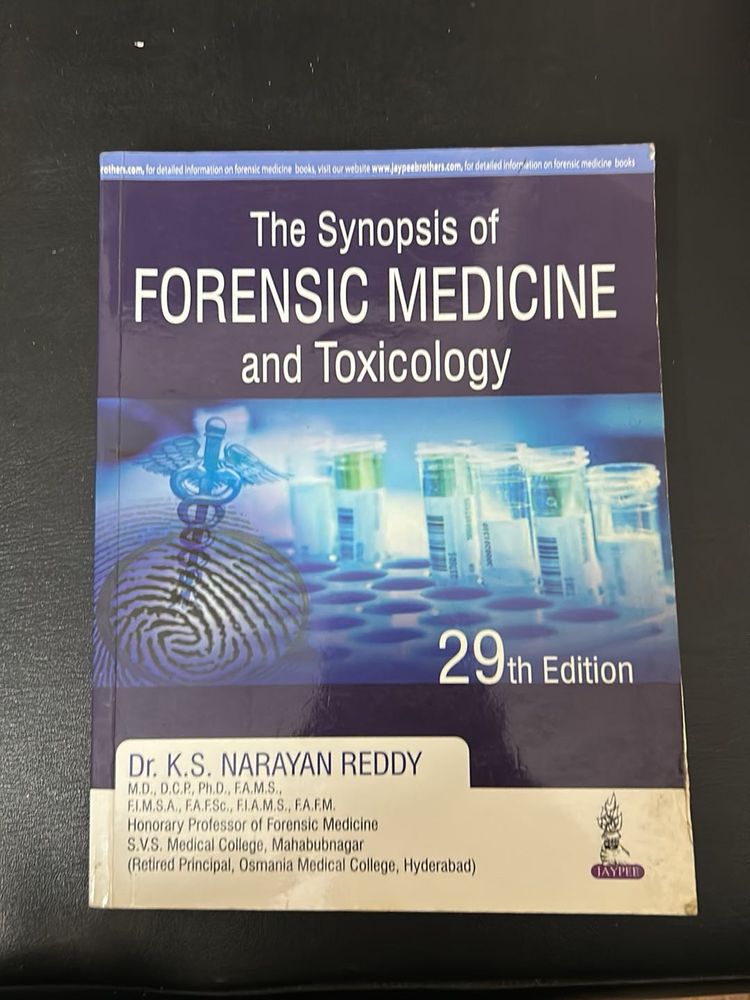 Forensic Medicine &amp; Toxicology