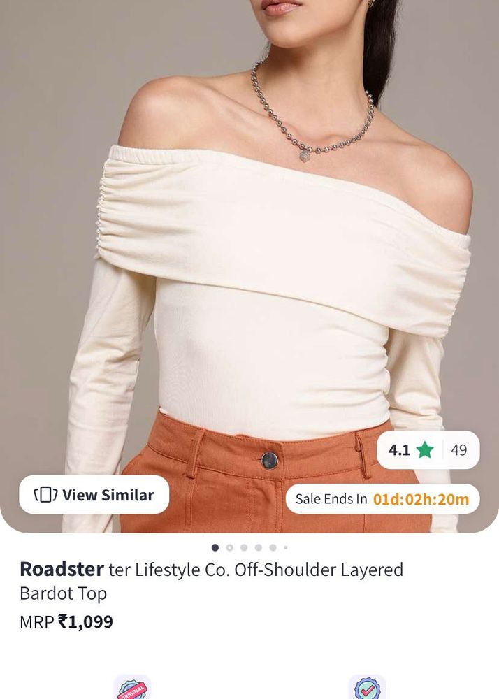 Off Shoulder Layered Top