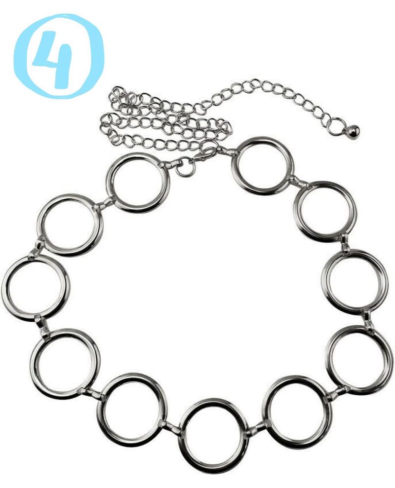 Pinteresty y2k silver waist chain/belt