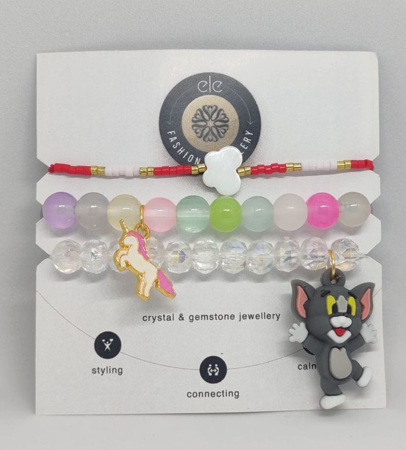 Beaded Bracelets Pack Of 3 For Kids