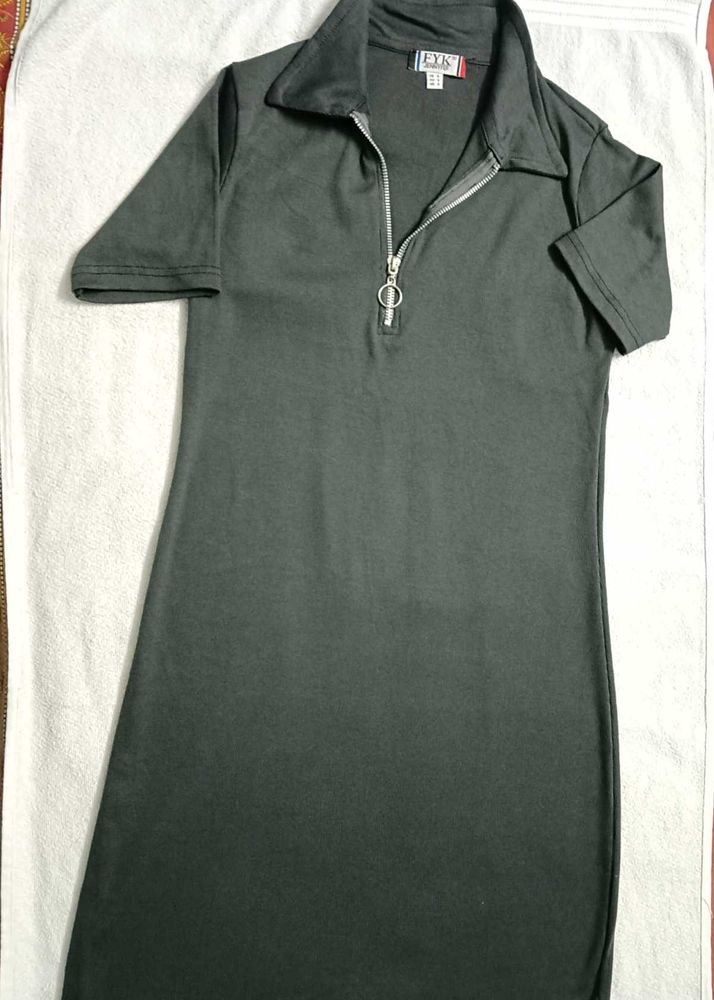 FYK Polo Dress - Dark Grey