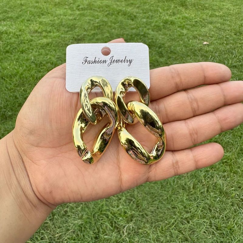 Chunky Gold Chain Earrings