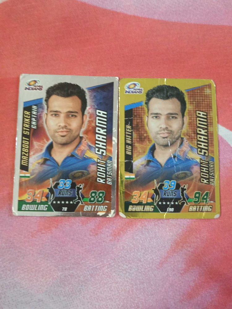 Rohit Sharma 2015 gold and silver foil card