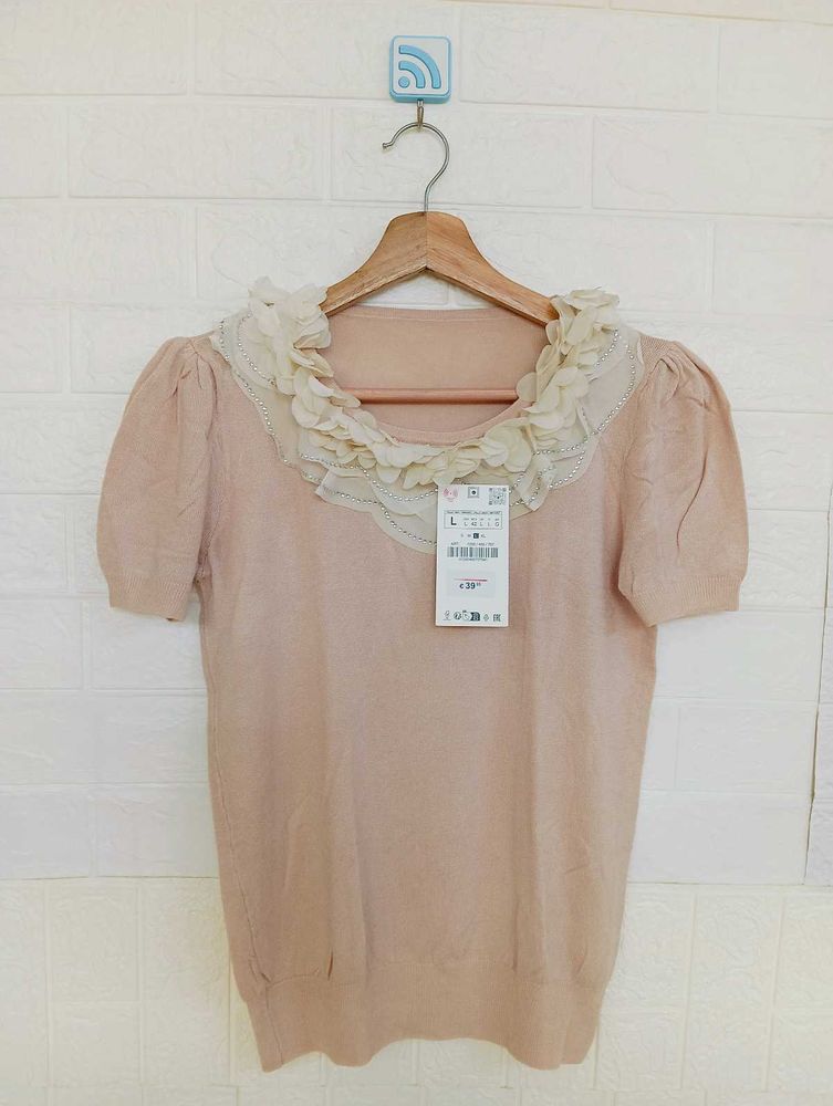 Vintage-Inspired Pink Blouse