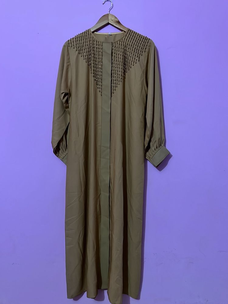 Elegant Beaded Detail Duster