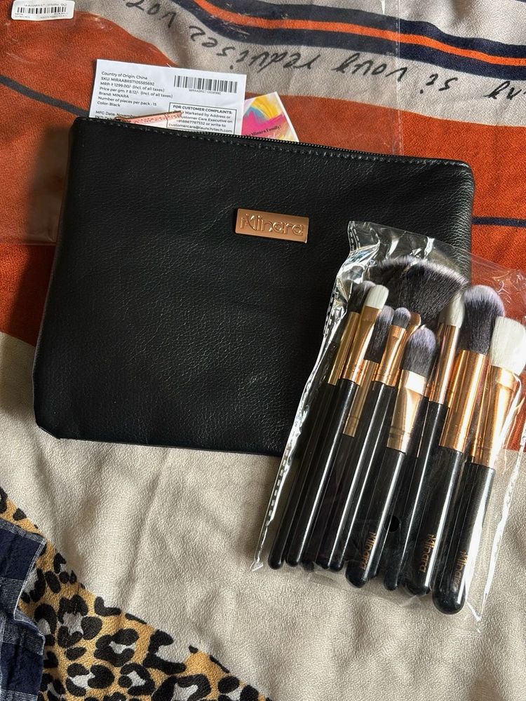 Makeup Brush Set &amp; Pouch
