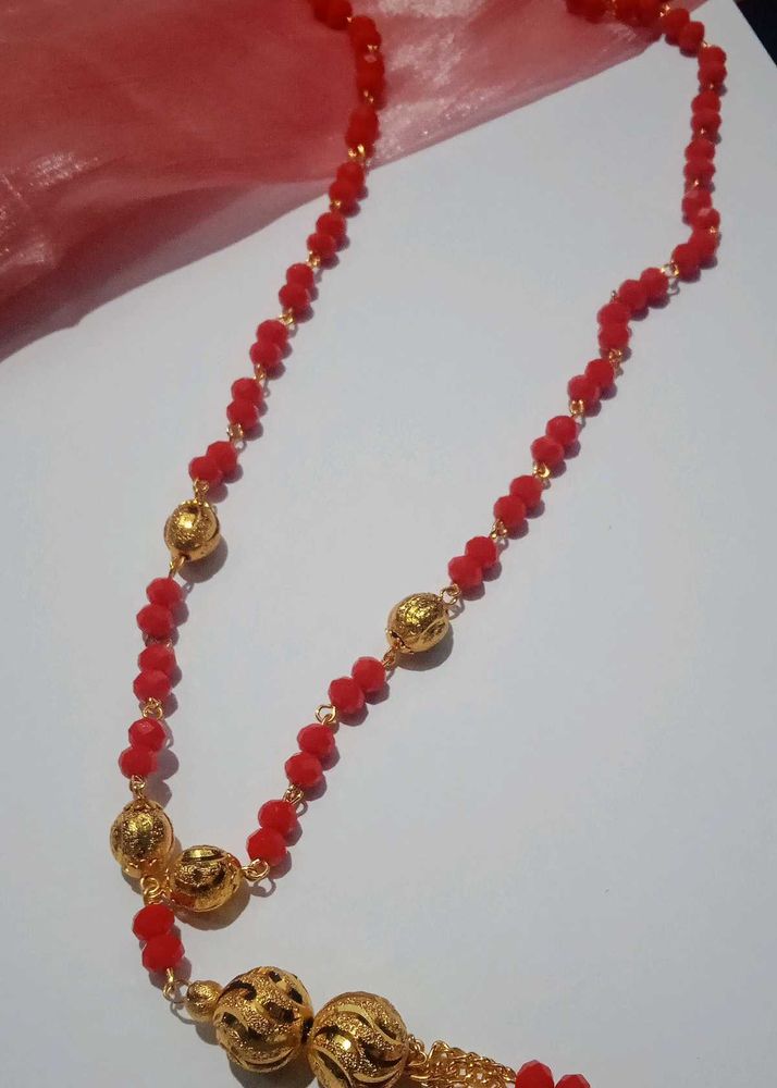 red beads dokiya long chain