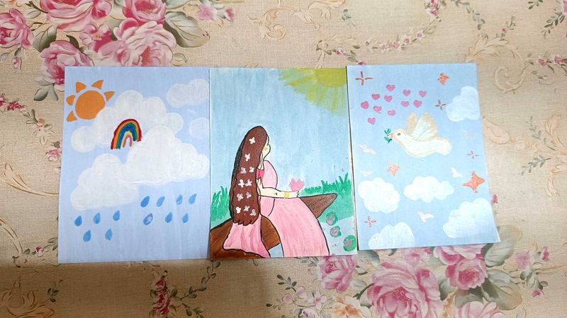 Set of 3 Original Hand-Paintings