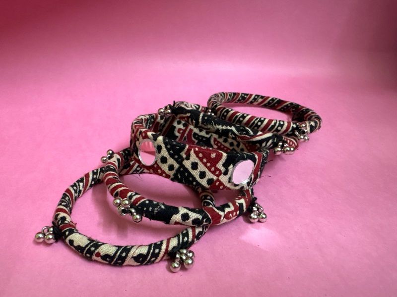 Fabric Bangles with Bells