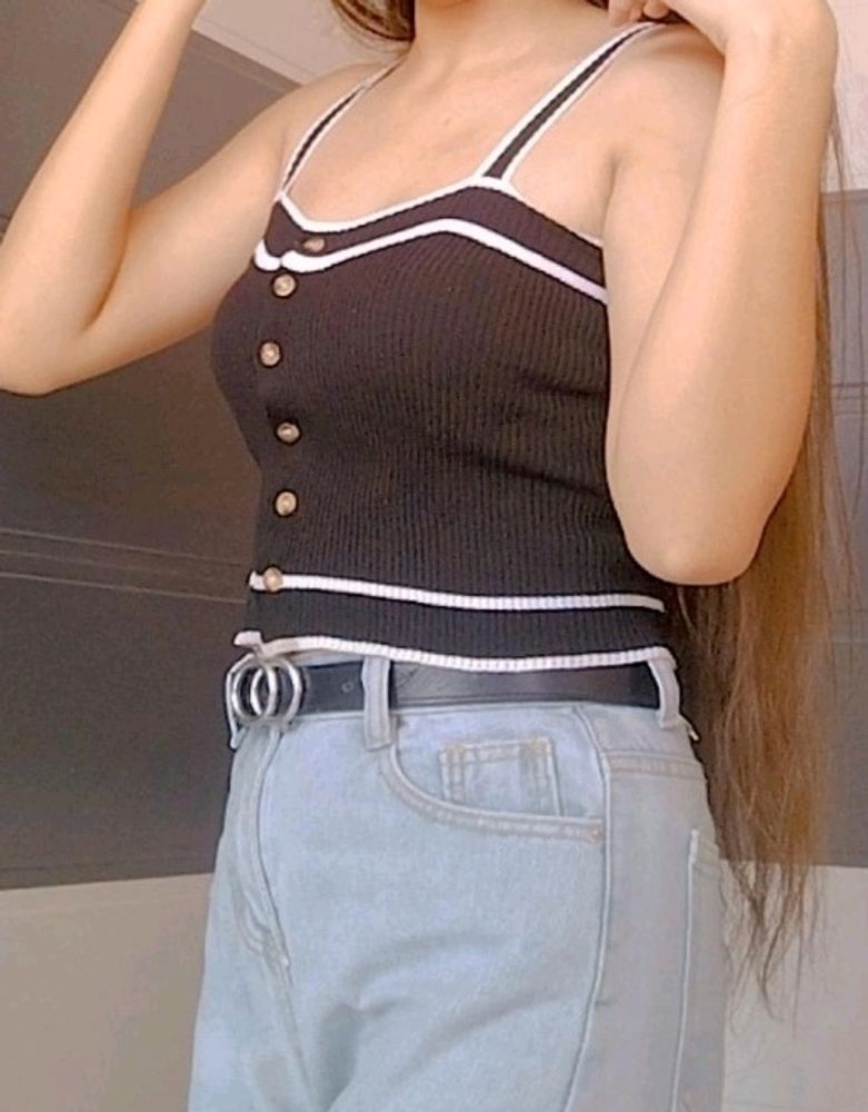 Cute Black Crop Top🖤