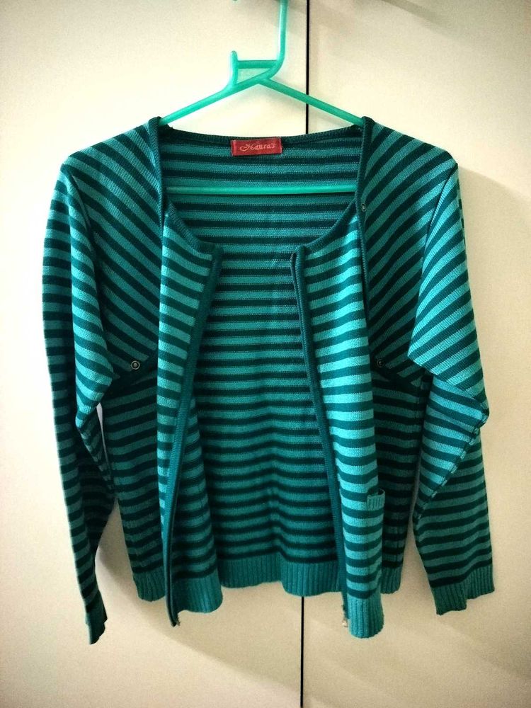 Blue Striped Sweater