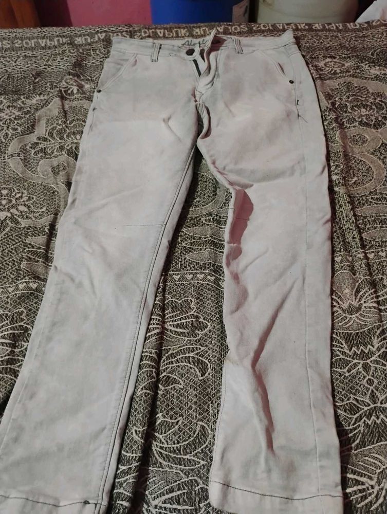 Casual Grey Denim Pants