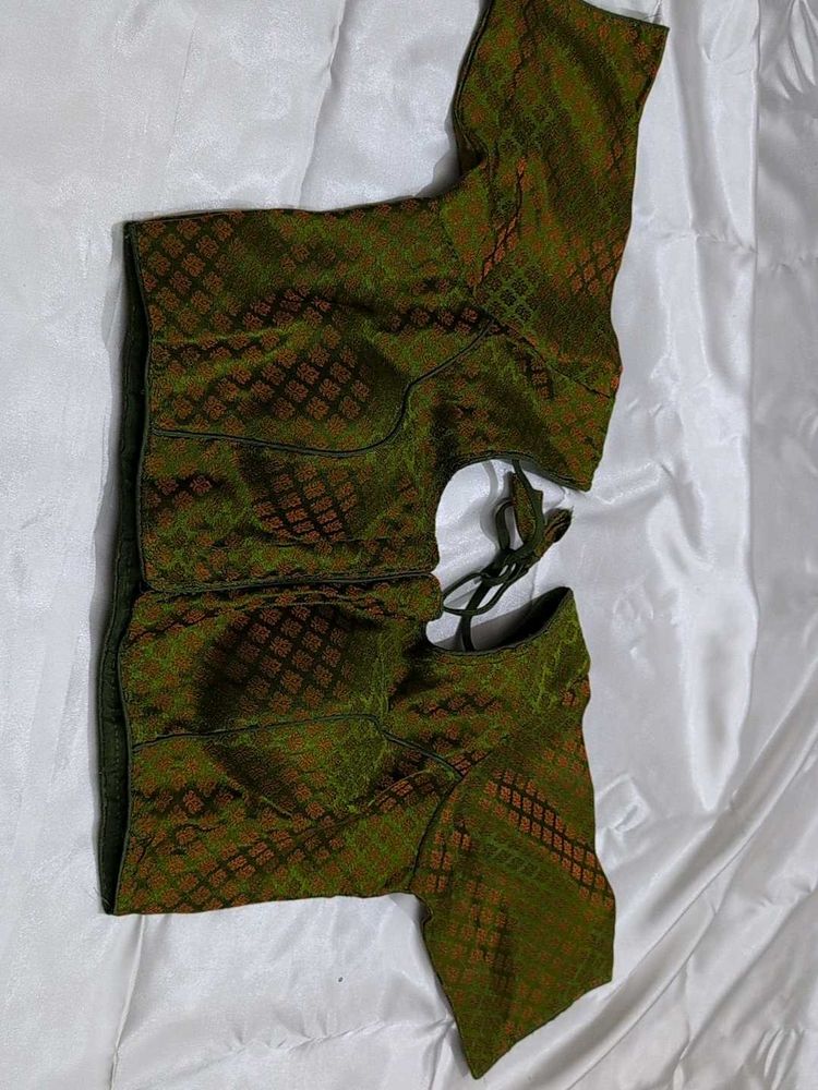 Green Blouse Brocade