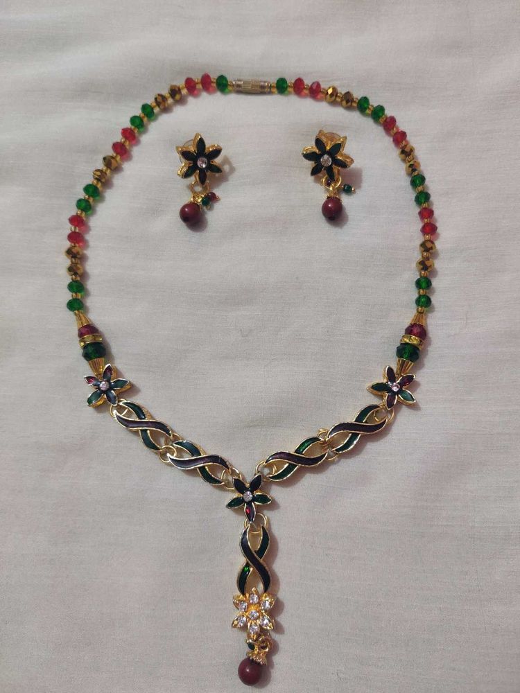 Meenakari Work Jwellery Set