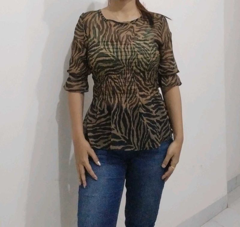 Animal Print Top