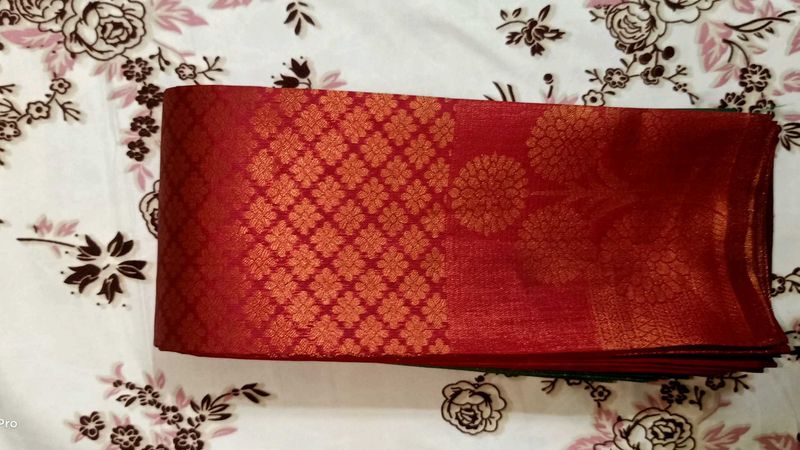 Elegant Red Banarasi Saree