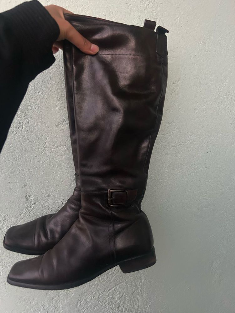 Leather Knee High Boots