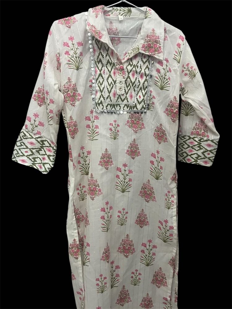 Floral Print Cotton Kurti  Size 40