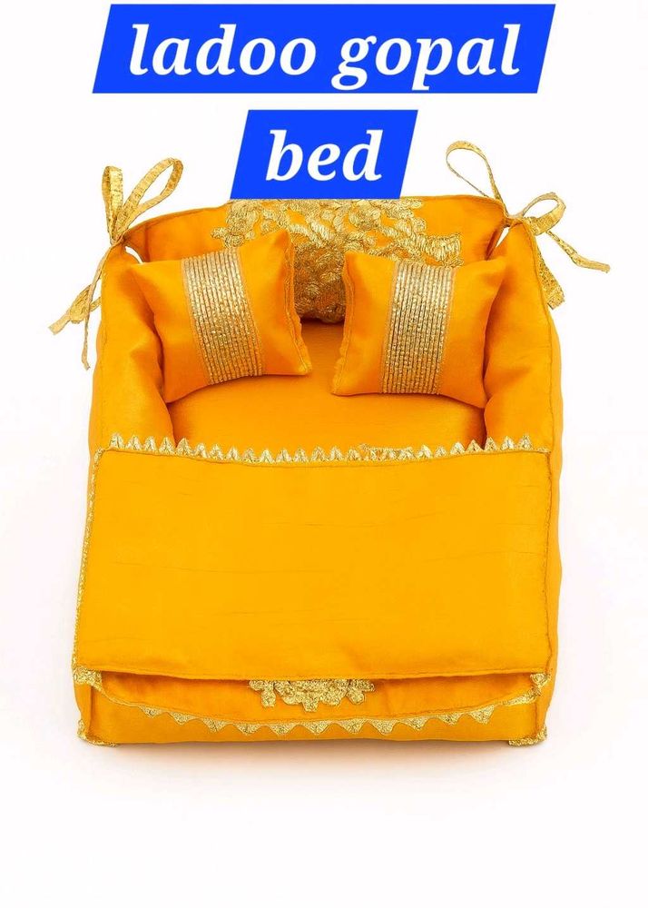 Ladoo Gopal Soft bed with 2 pollows &amp; 1 sheet