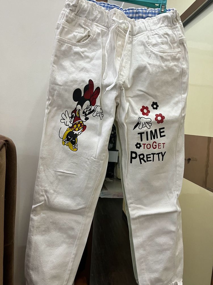 Chic White Denim Pant