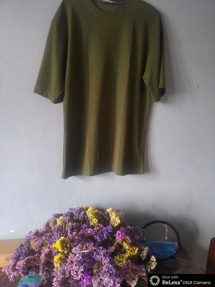 Olive Green Oversized Tee