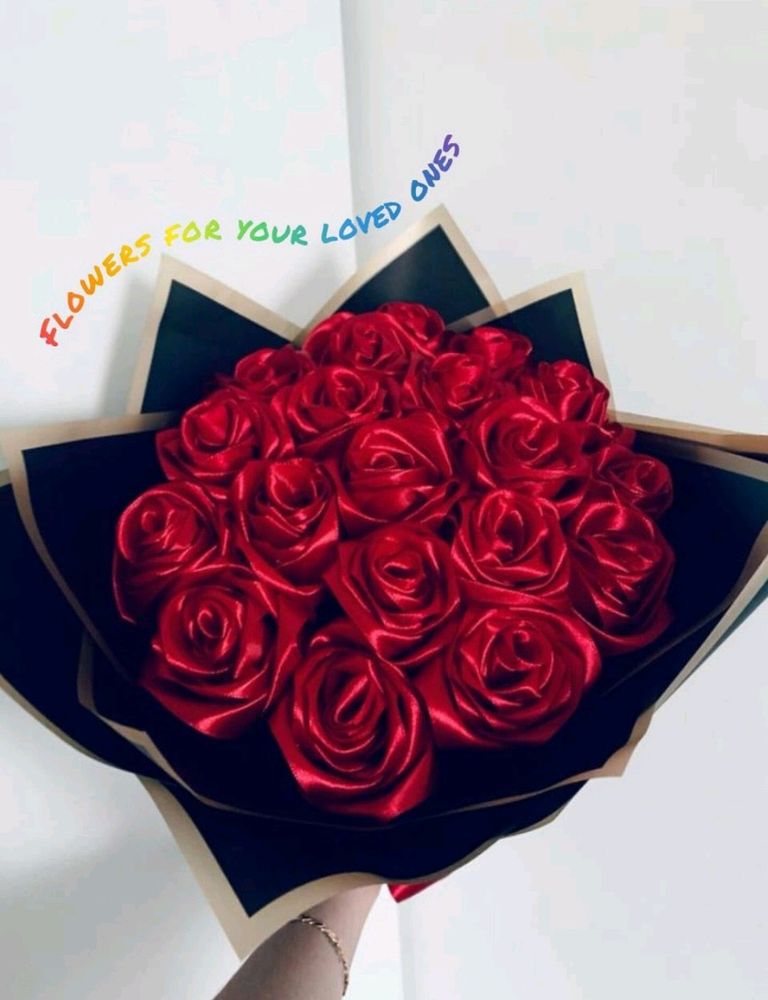 Ribbon Rose Bouquet🌹💐