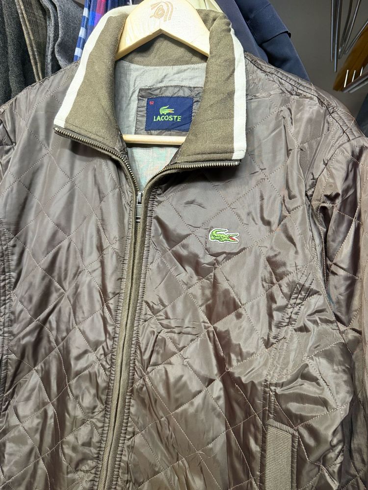 Lacoste Quilted Olive ZipUp Jacket