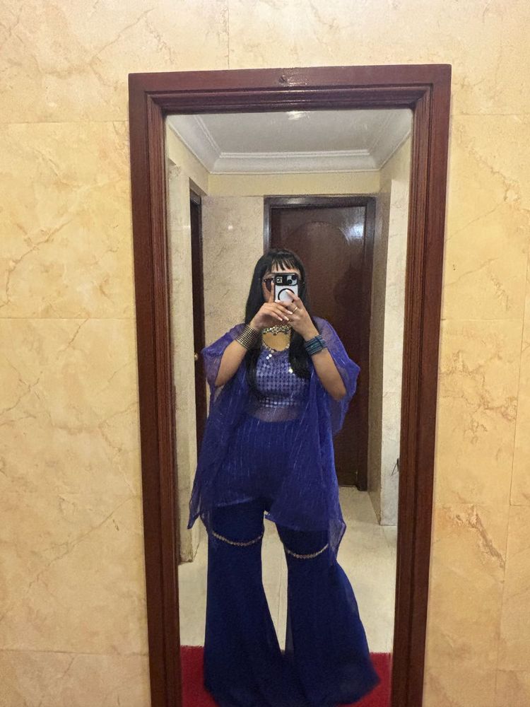 Gorgeous Blue Indian Outfit