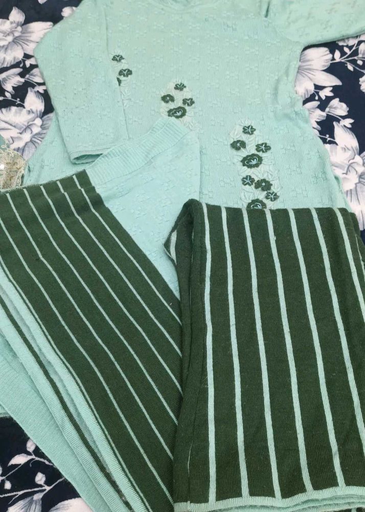 Woolen 3 Piece Kurta Set