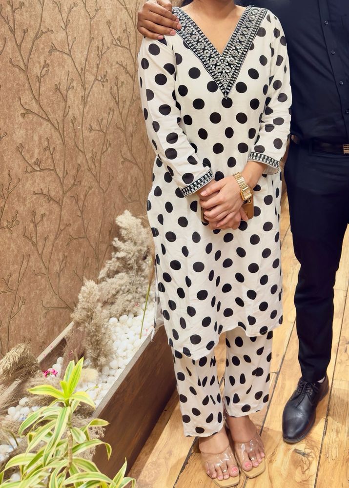 Polka Dot Salwar Kameez Set