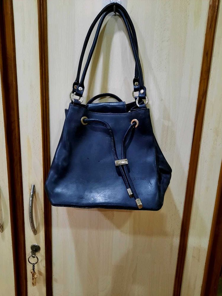 Elegant Navy Black Hobo Bag