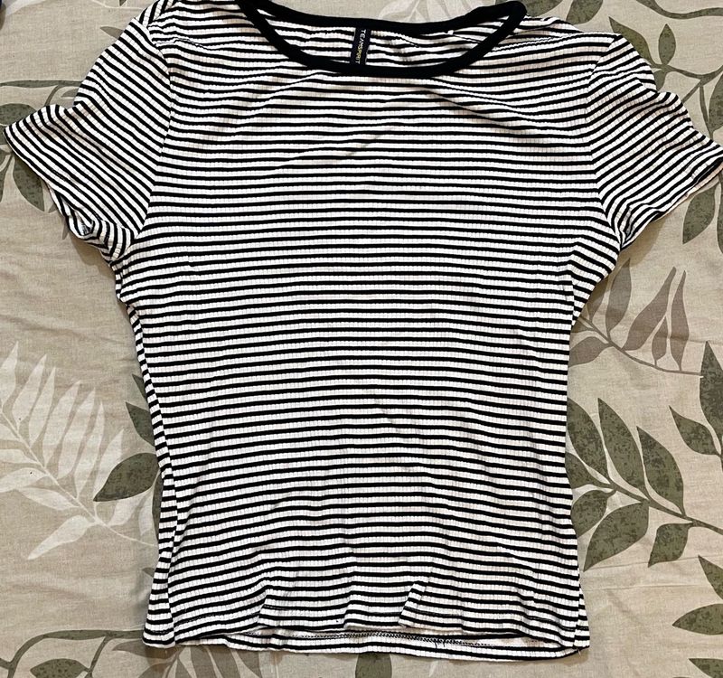 Stripped White Tank Top