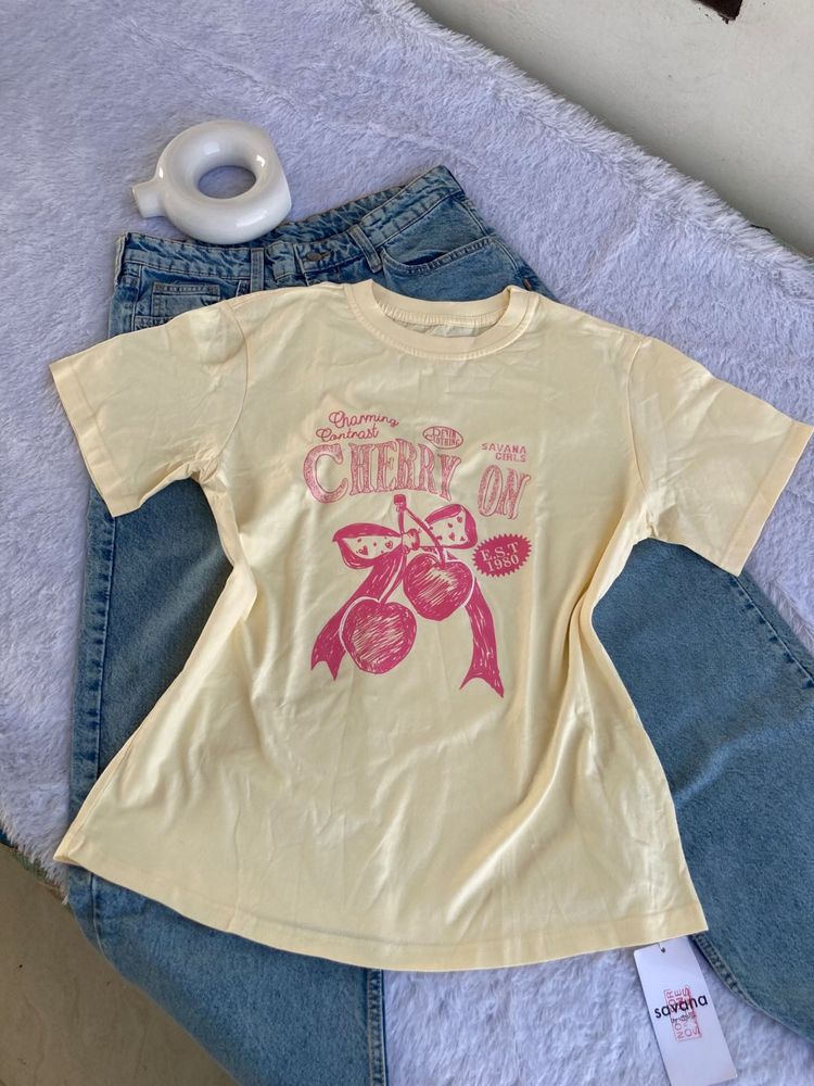 Savana Cherry Printed Tee