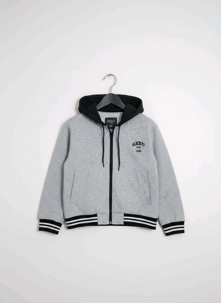 Gray Varsity Hoodie