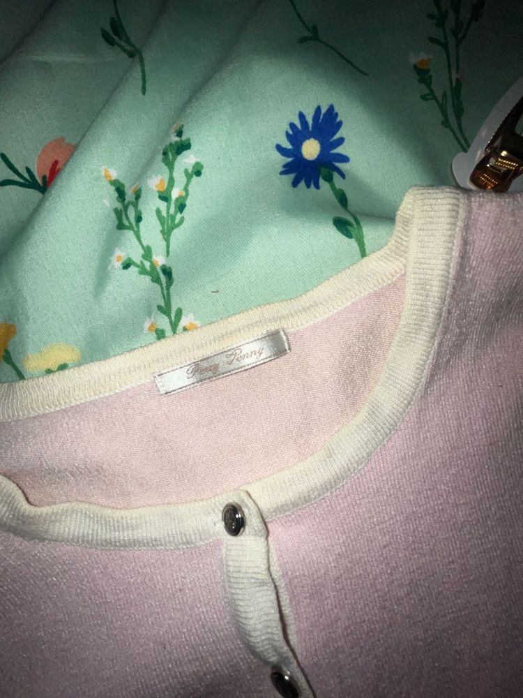 Cute Pink Cardigan Sweater