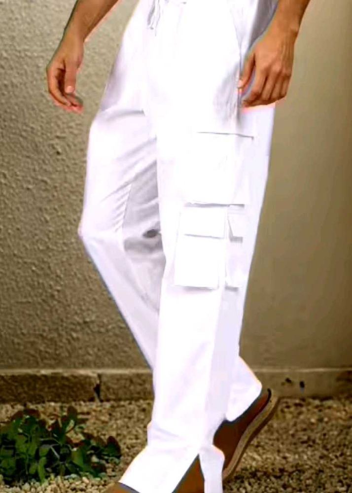 White Cargo Pants