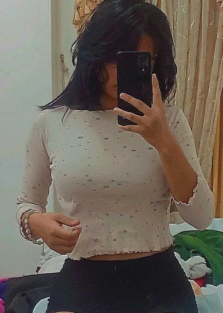 Cute Printed Crop Top