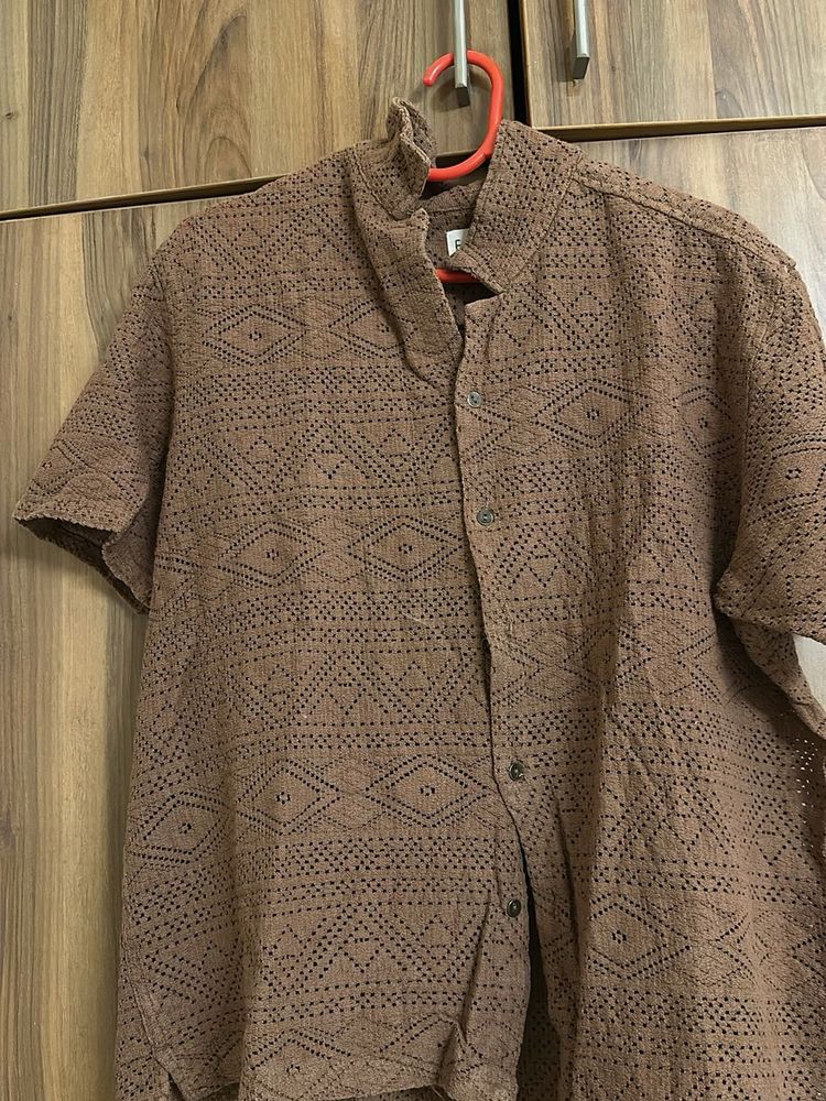 Brown Patterned Shirt